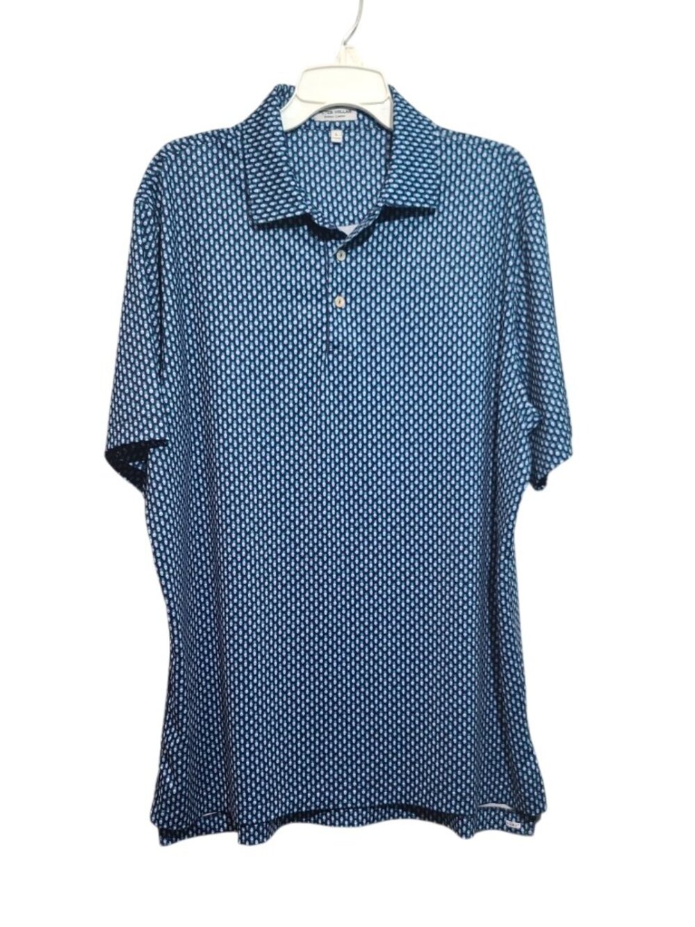 Peter Millar Summer Comfort Polo Men Large Skull Pineapple